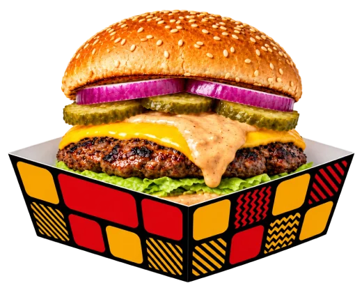 Burger in a Gold&Burg box